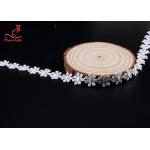 Polyester Flower Surround Water Soluble Embroidery Lace Trim For Dress