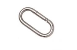 China Egg Shape Stainless Steel Locking Carabiner Spring Hook Clip Quicklinks supplier