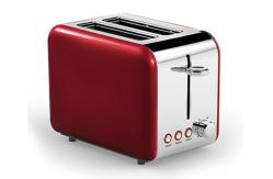 China Reheat Function Brushed Chrome Stainless Steel Toaster 2 Slice supplier