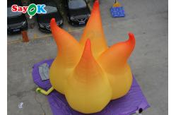 China Event Decoration 5m Inflatable Flame Model With LED Light supplier
