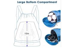 China Drawstring Dry Wet Separation Beach Bag Backpack With Shoe Compartment supplier