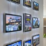 Wall Mounted Window Display Led Lighting Picture Frames Rectangular Crystal Light Box