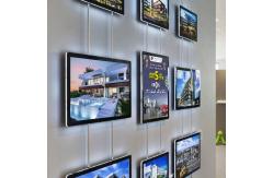 China Wall Mounted Window Display Led Lighting Picture Frames Rectangular Crystal Light Box supplier