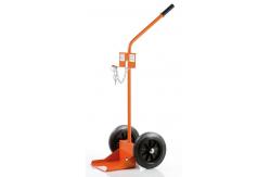 China Orange 20ltr 50ltr Propane Cylinder Dolly Oxygen Tank Cart With Wheels supplier