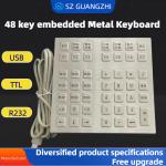 48 key desktop embedded stainless steel metal keyboard GZ-B035013 USB interface for sale