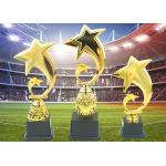 Custom Logo Plastic Trophy Cup With Star Design Three Sizes Optional