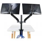 OEM LCD Monitor Lift , Telescopic Multi - Function Alloy Dual-Screen Display Computer Stand Rotary Lifting Bracket for sale