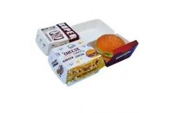 China Fully Recyclable Folding Cardboard Hamburger Boxes Cookie Packaging supplier