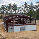 Q345B Steel Fireproof Coatings 2h Seismic Compliance GB50011 BIM LOD300 Hot-Dip Galvanizing ≥80μM Industrial Design Style Warehouse Steel Structure Building 15-60m for sale