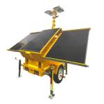 Mobile Solar Trailer With LED Lights For Construction Sites Night Lighting for sale