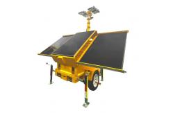 China Mobile Solar Trailer With LED Lights For Construction Sites Night Lighting supplier