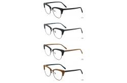 China Retro Handmade Wood Grain Acetate Optical Glasses Frame MR 0364 supplier