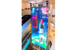 China Maystar Transparent LED Display Screen No Steel Frame Construction Energy Saving supplier