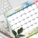 December End Month Personalized Calendar Printing Marked with Major US Holidays Customizable for sale