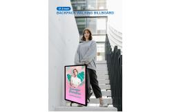 China Vertical advertising lcd pannel meida player screen walking billboard poster backpack digital signage supplier