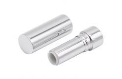 China Snap Gloss Lipstick Tube Aluminum Empty Shiny Silver 3.5g supplier