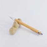 School Bamboo Wood Automatic Press Pencil Eco Friendly Pencil With Steel Clip