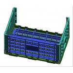 Collapsible Agriculture Fruit And Vegetable Plastic Crates Mesh Style for sale