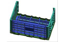 China Collapsible Agriculture Fruit And Vegetable Plastic Crates Mesh Style supplier