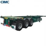 3 Axles High Quality Heavy Load Capacity Trailer Skeleton Parts Container Transportation for sale