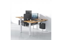 China Wood Ergonomic Sit Stand Table Electric Height Adjustable Standing Desk supplier