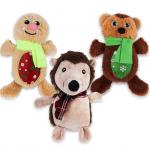 18cm cute apperance smile plush pet toy with sound for teeth cleaning for sale