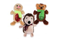 China 18cm cute apperance smile plush pet toy with sound for teeth cleaning supplier
