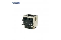 China 1 Port 1x8P 8Pin Right Angle PCB Female RJ45 Modular Connector supplier