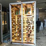 Custom Solid Stainless Steel Wine Cabinets Rectangle Shape for sale