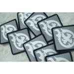 Custom Silver Reflective Screen Printing Label , Soft TPU Patch For Garment