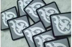 China Custom Silver Reflective Screen Printing Label , Soft TPU Patch For Garment supplier