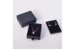 China Personalized White Paper Jewelry Boxes with sponge Simple Sliding Drawer supplier