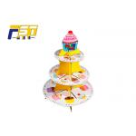 Durable Corrugated Paper Cardboard Cake Display , Light Cardboard Tiered Cake Stand for sale