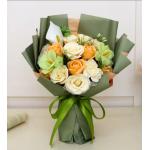 Valentine's Day High-end Gift Soap Flower Simulation Rose Large Flower Bouquet for Girlfriend Wife Lover Transparent Tote Bag for sale