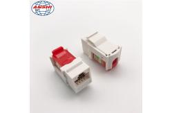 China CAT6 RJ45 UTP Unshielded 90 Degree RJ45 Keystone Jack With Gold Plating supplier