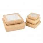 Disposable Eco Friendly Custom Printing Food Packing Small Sushi Cake Bakery Chocolate Packaging Paper Box for sale