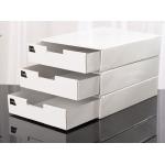 A4 Kraft Paper File Organizer Box Multi Layer Desktop Drawer Storage For Office Home Corrugated Packaging for sale