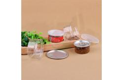 China Cbd Weed Easy Open Pull Ring Round Plastic Container Black Lid With Sticker supplier