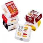 Paperboard Burger Packaging Box Customized for Potato Chips Biodegradable Kraft Paper for sale