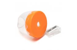 China Fixed Screw Single Hole Plastic Pencil Sharpener Tent Shape supplier