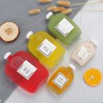 Smooth Round Screw Glass Beverage Bottle Thick Wall Material Ins Style