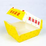 Disposable Paper Box Hamburger Packaging Box With Customized Logo And Printing Content for sale