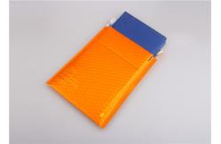 China Orange Metallic Padded Envelopes Custom Bubble Mailers 35x330mm #H Eco Friendly supplier