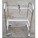Stainless Steel JUKI SMT Feeder Carts Two Layers With Metal Flexible Castor