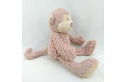 China Customized Embroidery Logo Super Soft Plush Toy Cute Kids Stuffed Monkey Toy supplier