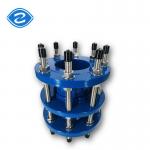 carbon steel dismantling joint assembly in piping Blue Epoxy Coated Butterfly Valve Double Flange Ends for sale