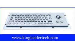 China IP65 Rated Compact Small Kiosk Panel Mount Keyboard With Optical Trackball supplier