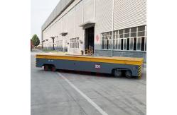 China Steerable 50 Tons Motorized Transfer Trolley , Stepless Speed Industrial Transfer Cart supplier
