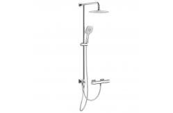 China Bathroom Thermostatic Bath Filler Shower Set Square 3 Function supplier