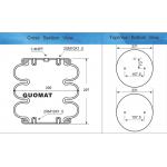 Guomat Air Spring 3B6617 Triple Convoluted Air Spring Rubber Bellow NO. 3B300